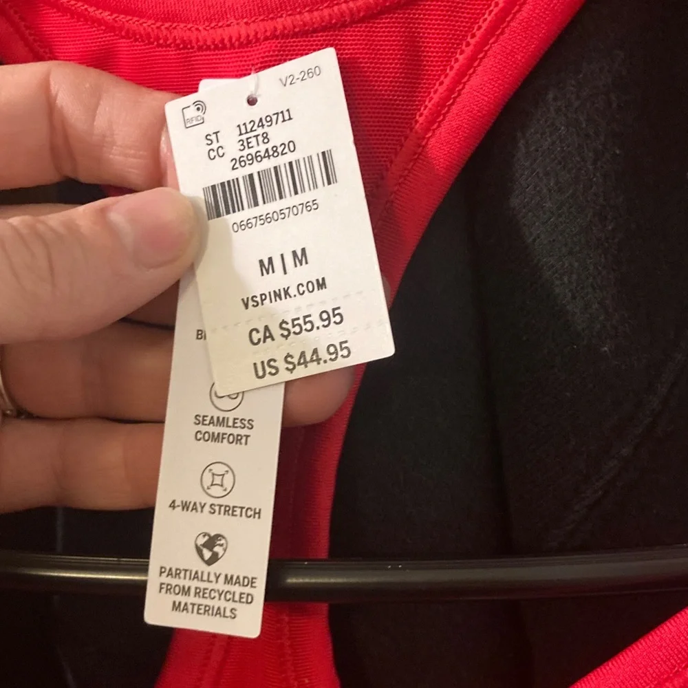 PINK Victoria's Secret Bold Red Sports Bra - Picture 3 of 6